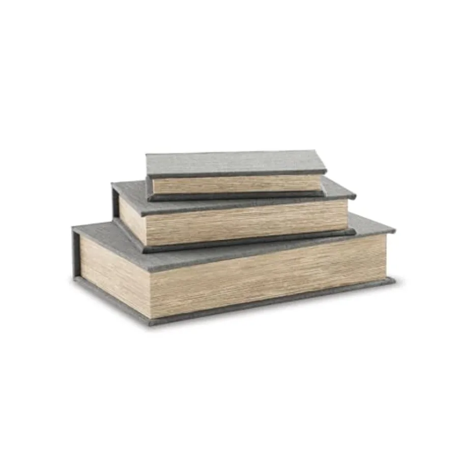 

Набор из 3-х винтажных коробок Jolina для хранения с имитацией книжного дизайна, тканевая обивка, 13 дюймов (Ш) x 8,7 дюймов (Г) x 2,8 дюйма (В), темный цвет, бархат