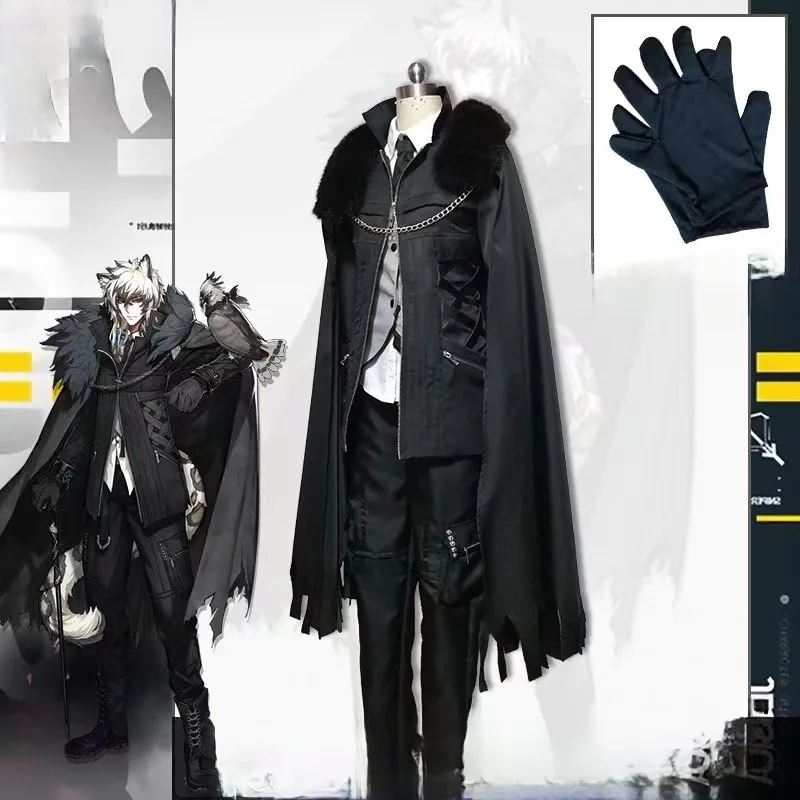 SilverAsh Cosplay Costume Game Arknights Cosplay Men Arknights Disguise SilverAsh Men Halloween Carnival Party Clothes Outfit