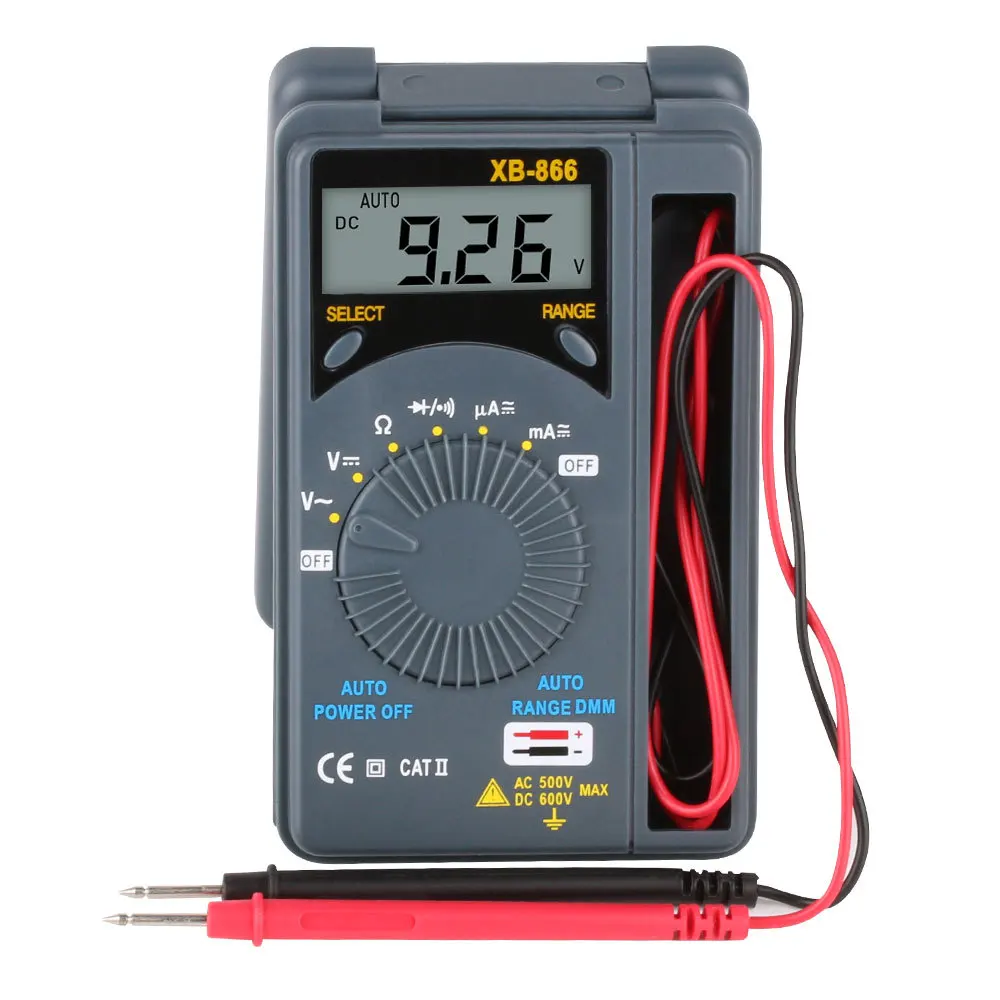 

Auto Range Multimeter XB-866Ultrathin Pocket Type Tester Digital Multimeter Profesional тестер напряжения Digital Multimeter