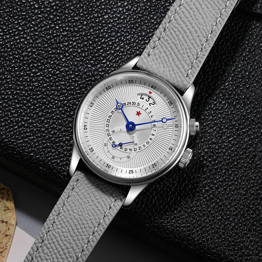 RED STAR 40mm New Pilot Watch Retro1963 Automatic Mechanial Wristwatch Sapphire Calendar Watches for Seagull ST1716 Movementr me