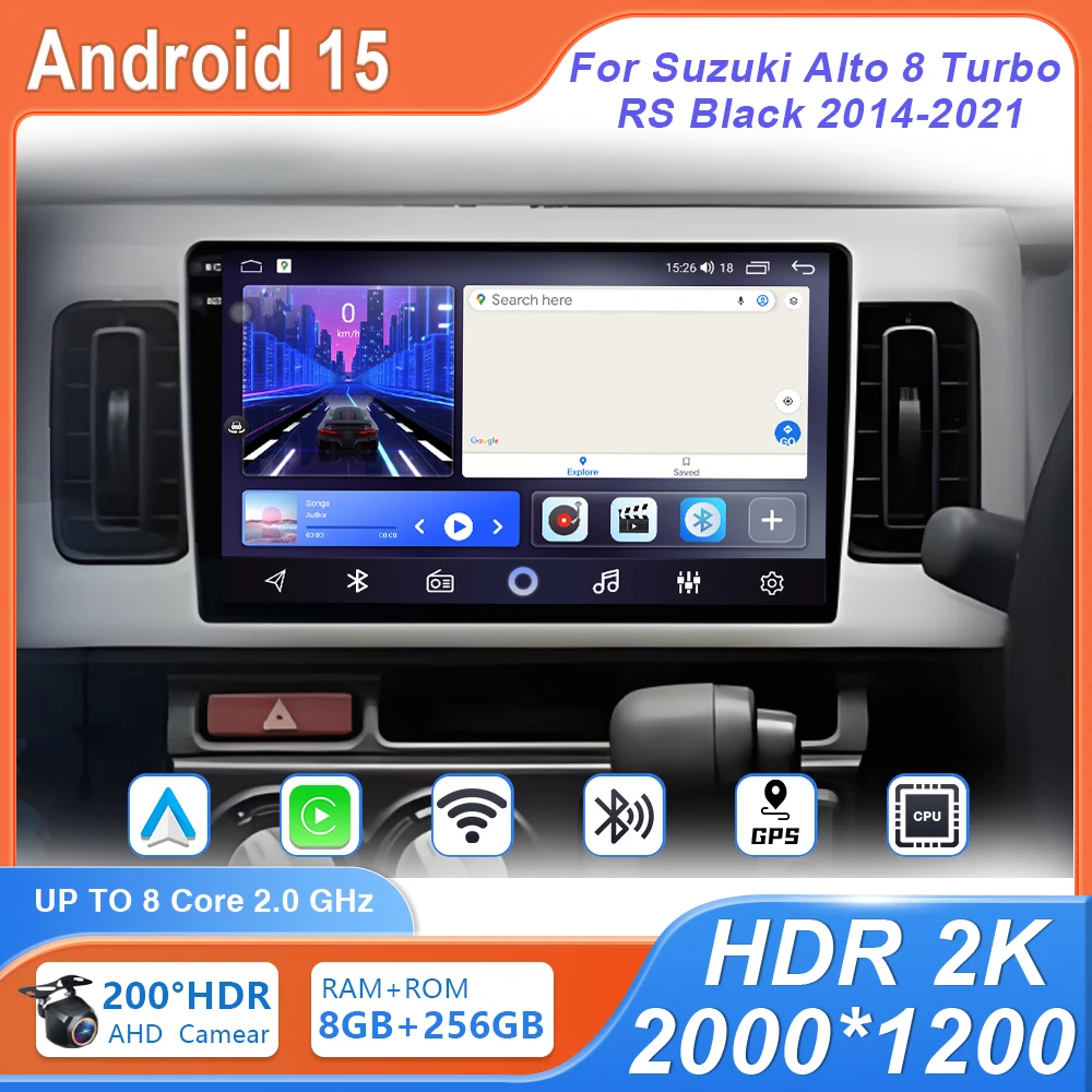 

Android для Suzuki Alto 8 Turbo RS Black 2014-2021 CarPlay авто радио мультимедийный стерео видеоплеер 4G WIFI GPS головное устройство