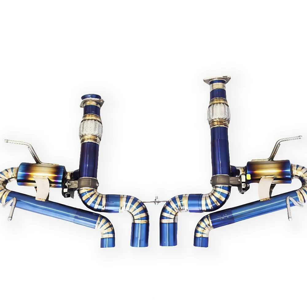 daHigh-performance titanium alloy cat-back exhaust system for Chevrolet Corvette C8 Z06