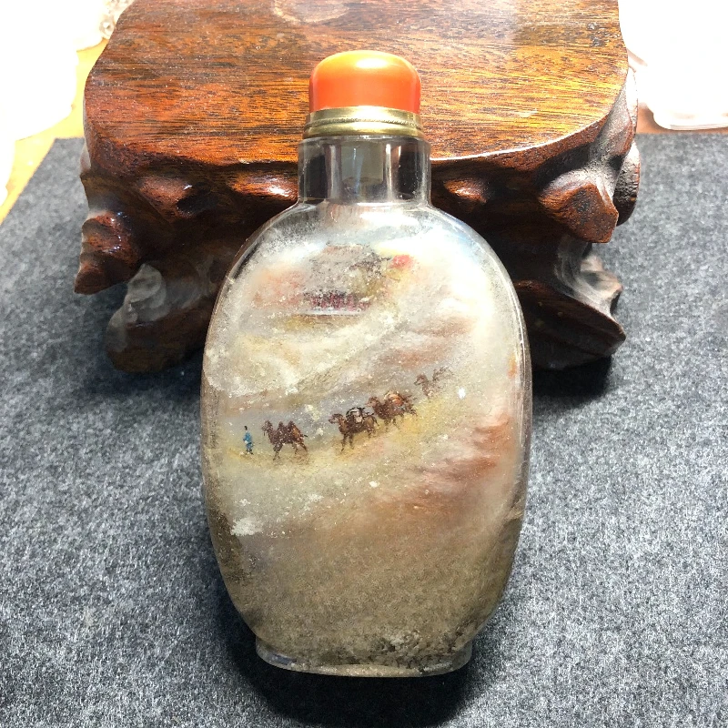 

Inner painting ornaments in the pot Special handmade art gifts Hand-painted inner paintings