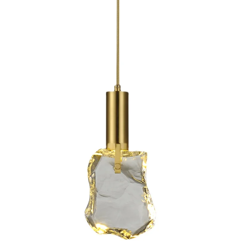

All copper chandelier Bedroom bar light Irregular crystal dining room chandelier