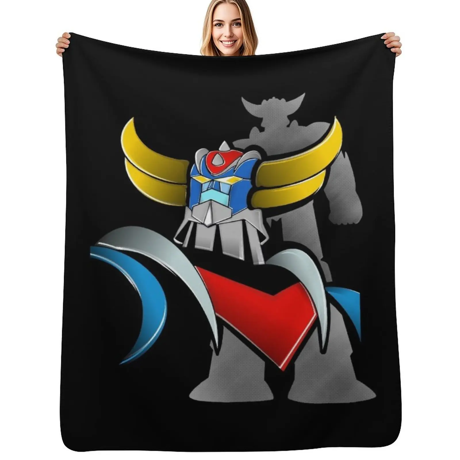 

Goldorak, Grendizer, Vintage Goldorak Throw Blanket Hairy for sofa Furry Beautifuls Blankets