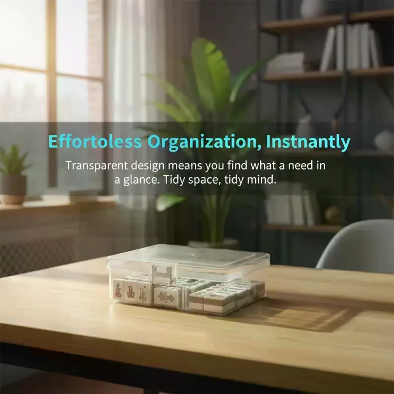 Rectangular Transparent Plastic Storage Box Mini Packing Sorter for Jewelry Screws Coin Beads Pill Cases