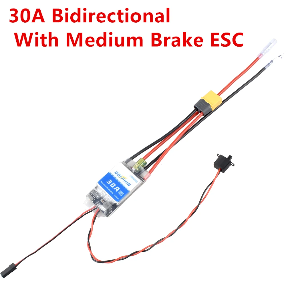 2A 5A 10A 20A 30A 40A bidirezionale, con freno medio ESC 2S-4S batteria, utilizzata per modello Rc fai da te barca/serbatoio/spazzola di ricambio per motore