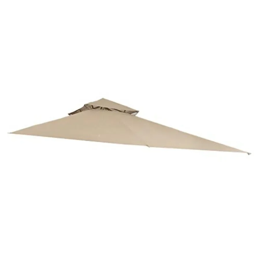 Replacement  Top Cover for 10' x 13'  Gazebo - Riplock 500 Material Beige Color Weather-Resistant and UV-Protected