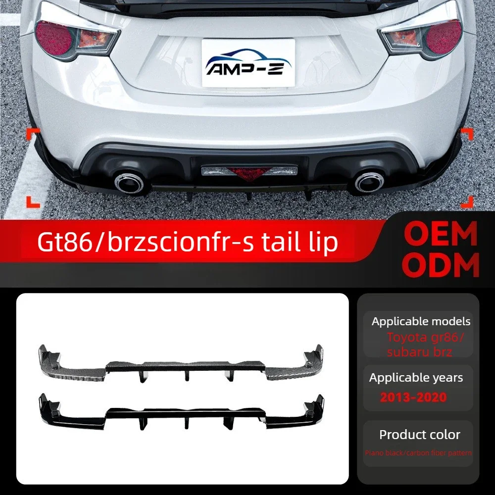 Car Accessories for Toyota GT86 Subaru BRZ Scion FR-S 2013-2020 Rear Bumper Lip Diffuser Spoiler Body Kit Exterior Universal Fit