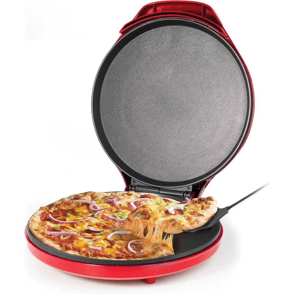 

Pizza Maker Plus 12 Inch Electric Grill Nonstick Griddle Pan for Pizzas Quesadillas Tortillas Nachos and More