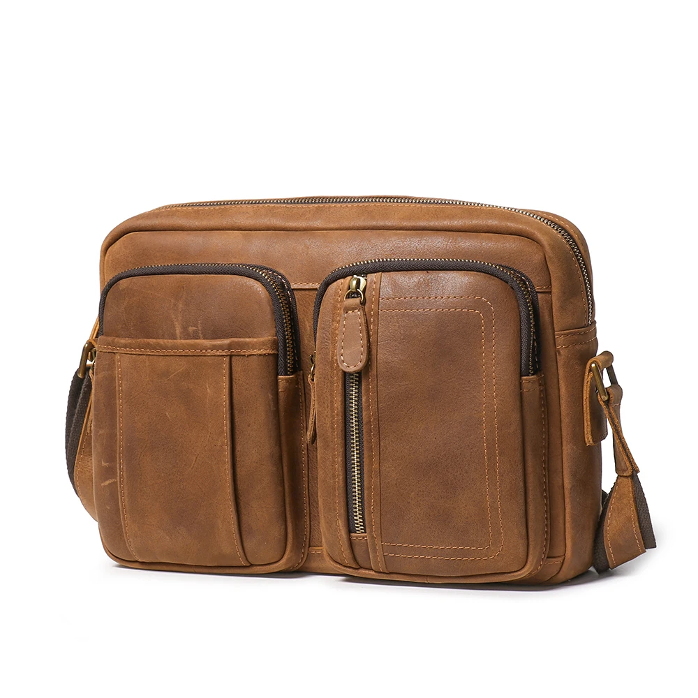 LUOKIR Vintage Neue männer Echte Leder Schulter Tasche Casual Reise Wildleder Umhängetasche Rindsleder Große Kapazität iPad Tasche – Detail 8