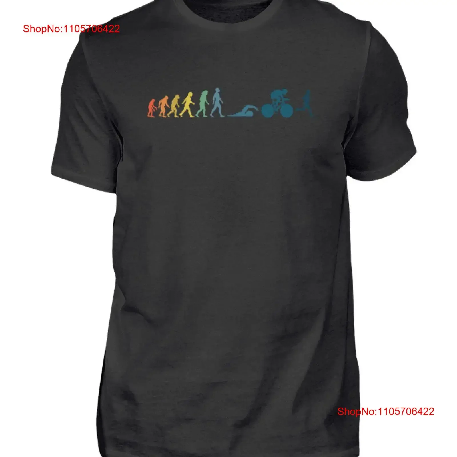 Triathlon Triathletes Evolution Competition Athletes Idea T-shirt pour homme, style vintage, graphique lavé, unisexe, doux, homme
