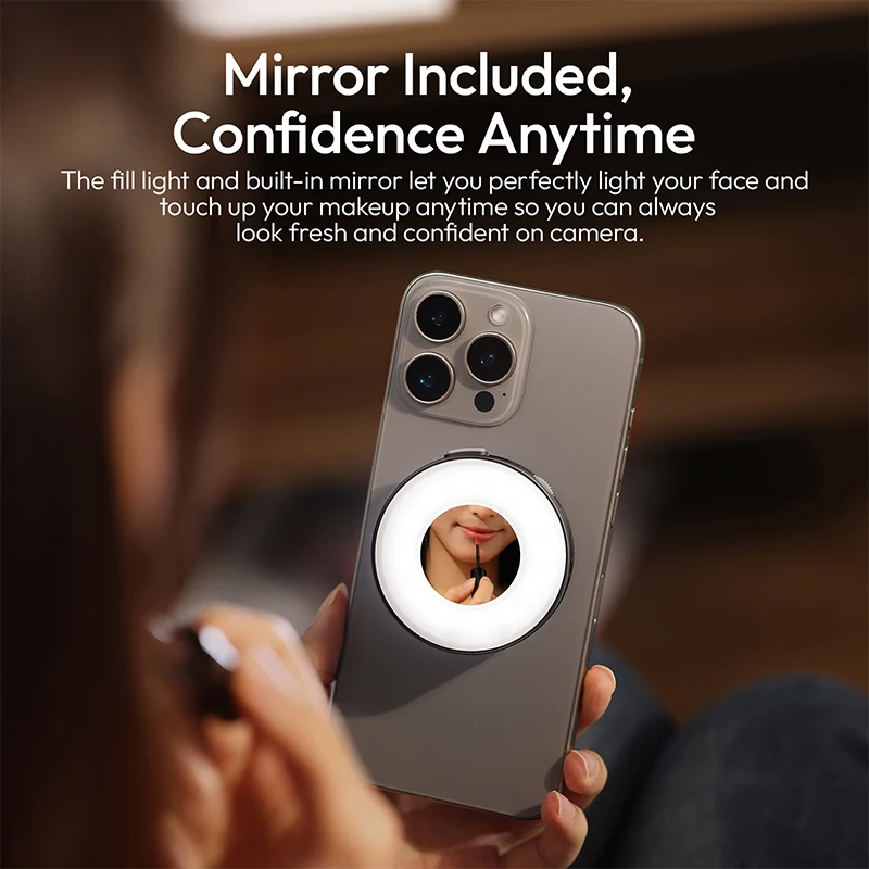 Ulanzi ML05 MagLock ملء الضوء 2500-9000K قبضة الهاتف المغناطيسي على الوجهين على شكل حلقة ضوء ناعم لمراجعة المواد الغذائية Vlog Studio Shot #5