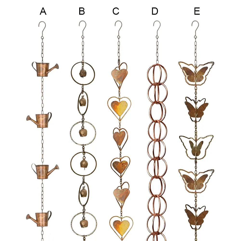 

Металлическая дренажная цепь для дождевой воды, многофункциональная цепь для дождевой воды, декоративная водосточная труба, дождевая цепь, изысканная для переднего крыльца, патио