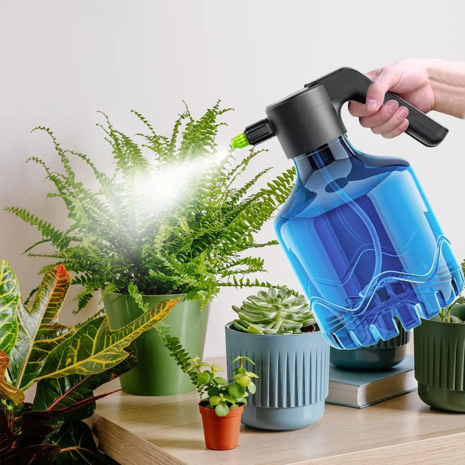 

Electric Sprayer 2L Portable Gardening Mister Adjustable USB Charging Sprayer For Weeding Outdoor Indoor Plant Window Livestock