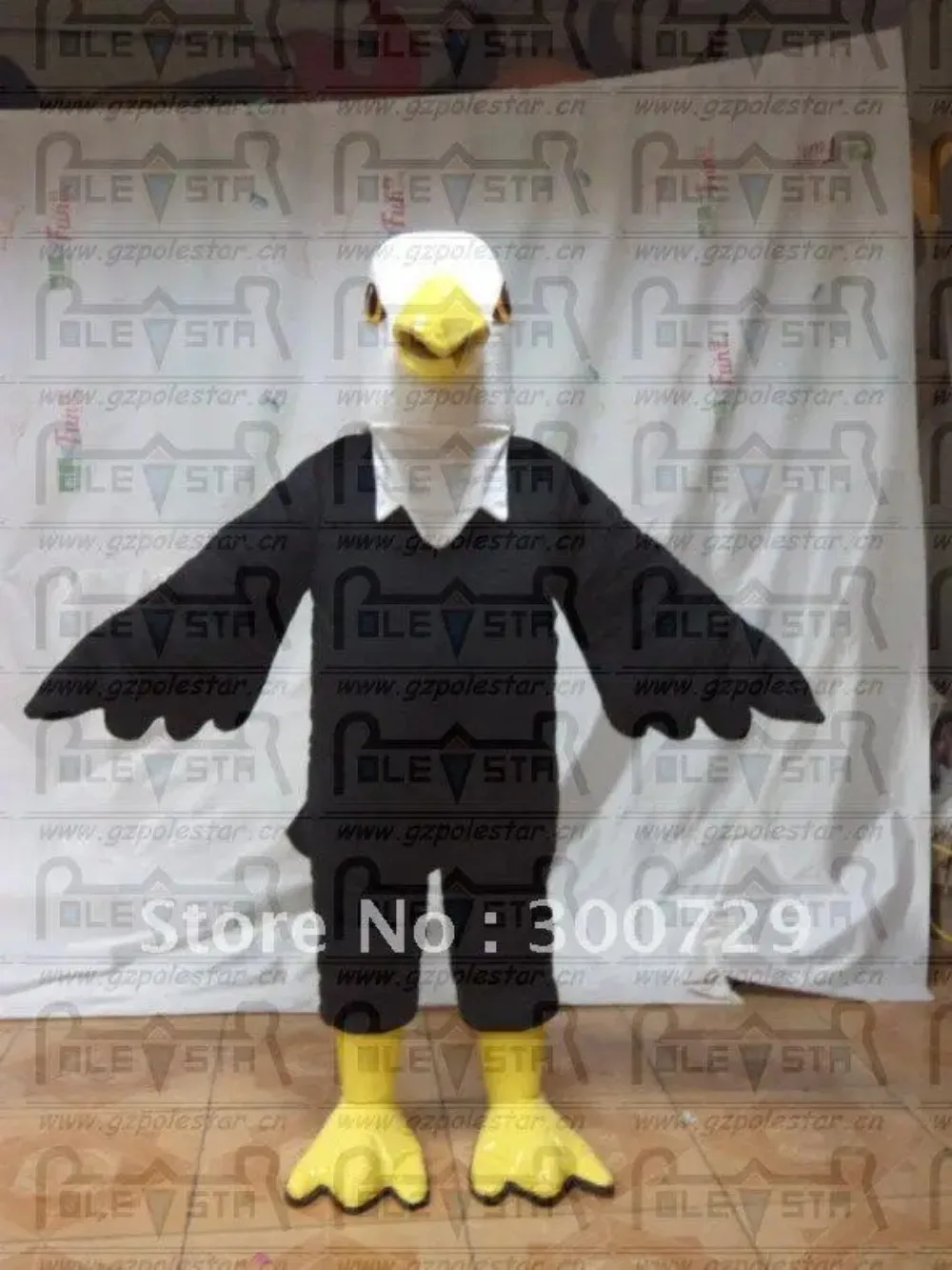 

Black Eagle Mascot Costume Cartoon Adult Size Outfits Walking Doll Halloween Christmas Fancy Party
