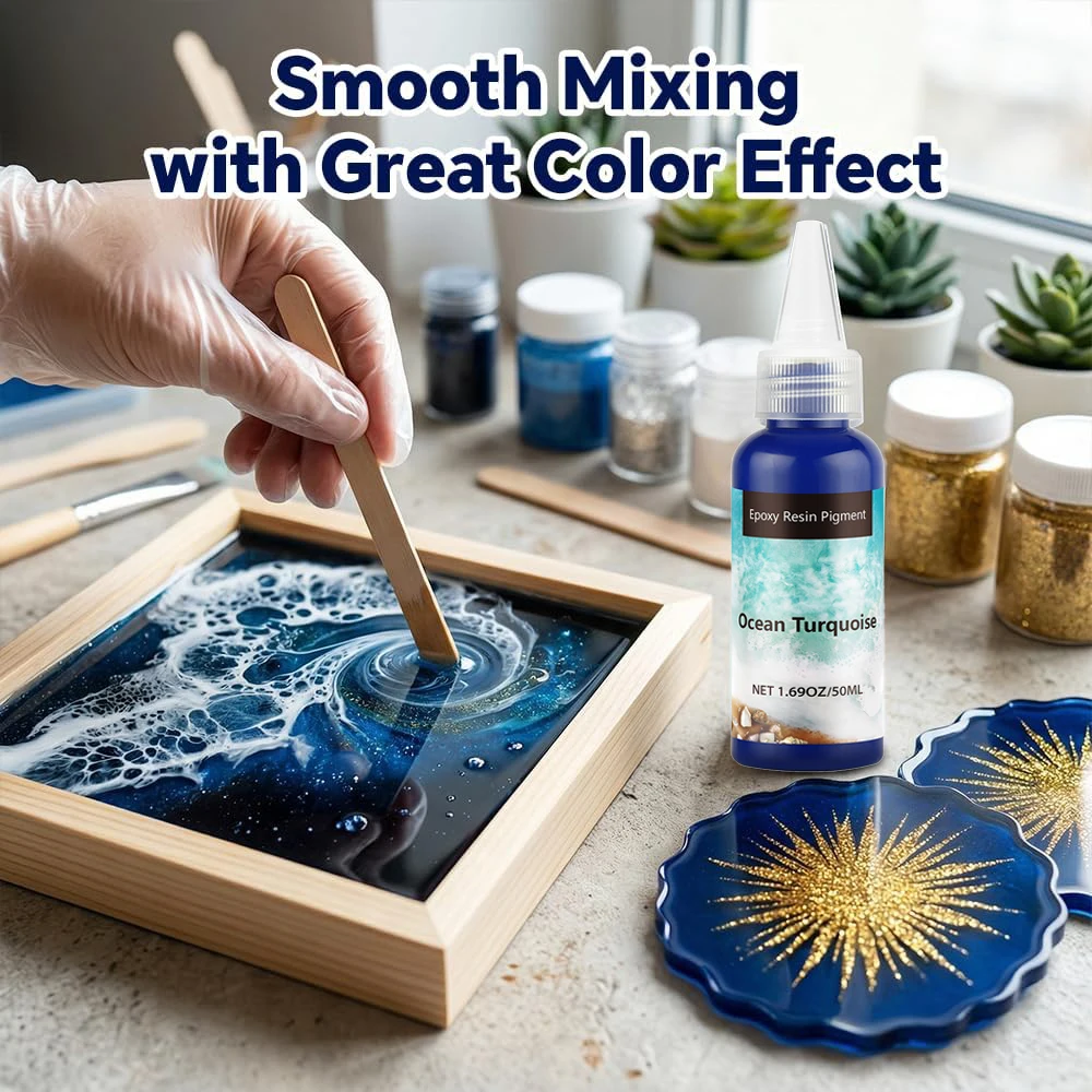 Tiefblaue Epoxidharz-Pigmentpa – Resin Art Table Bewertung und Preis