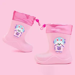 Antypoślizgowe dziecięce kalosze dziecięce Cute Cartoon Water Shoes Girls Boys Wodoodporne antypoślizgowe buty do wody Dziecięce buty z miękkiej gumy PVC