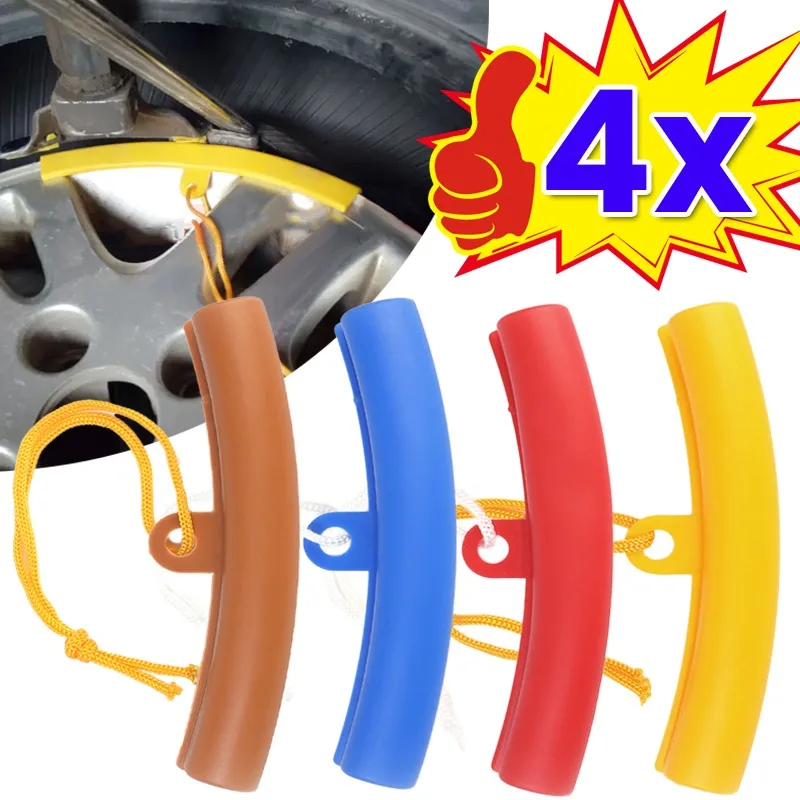 4/1Pcs Car Tyre Protector Universal Anti-wear Wheel Steel Rim Protector Cover Auto Tires Replacement Accessories Repair Tools