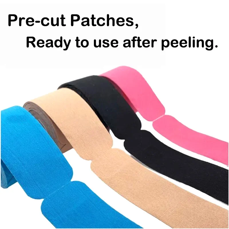 Fitness Pre Cut Muscle Patch Type I Elastic Exercise Muscle Patch Tape Intramuscular Tape Waterproof and Breathable Sports Tape