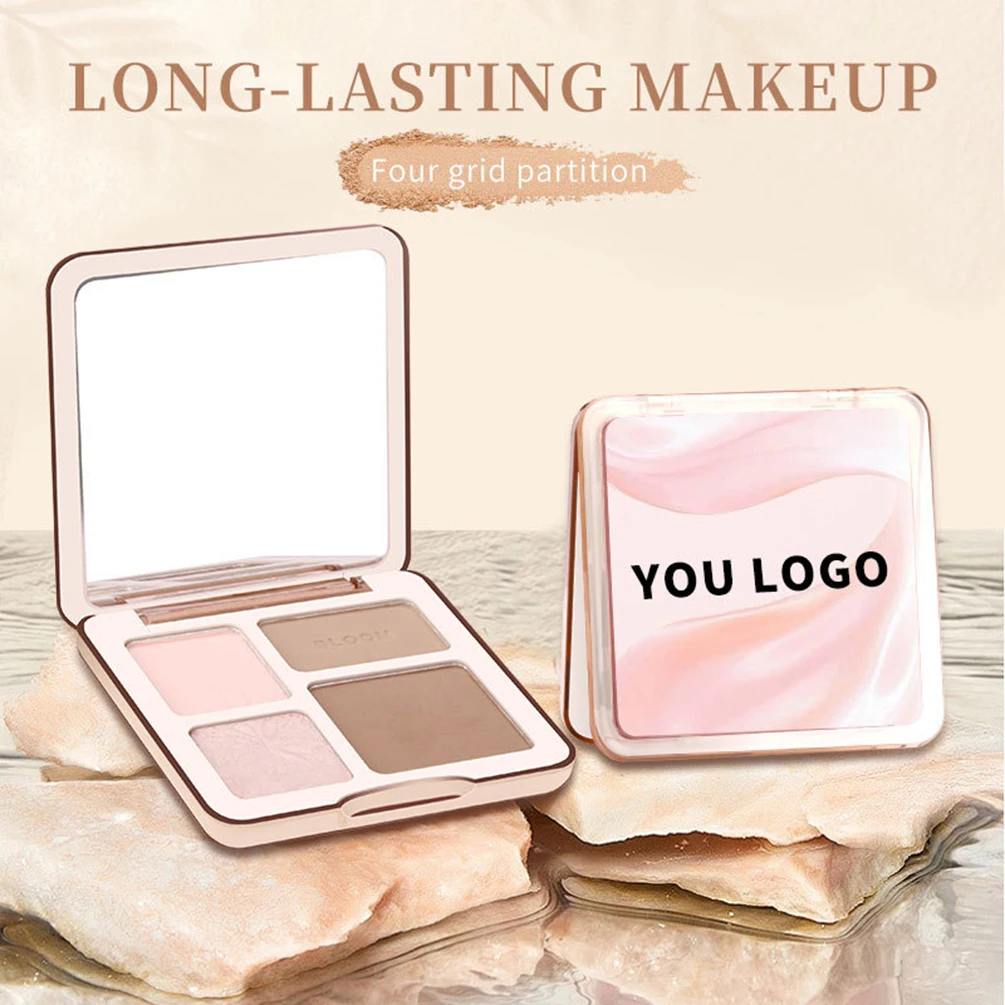 Private Label Contour Concealer Blush Palette DIY Custom Logo Highlighter Contouring Palette Brighten Three-dimensional Makeup