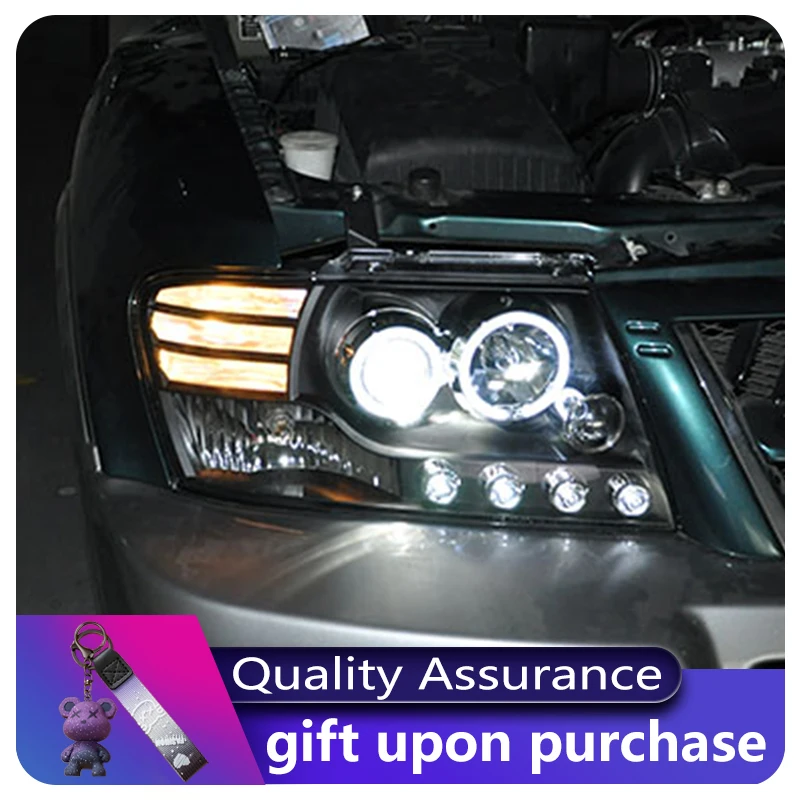 

A Pair of Headlights For Mitsubishi Pajero V73 V75 V77 2002-2014 Front Light DRL Head Lamp Vehicle LED Configure Car Accessories