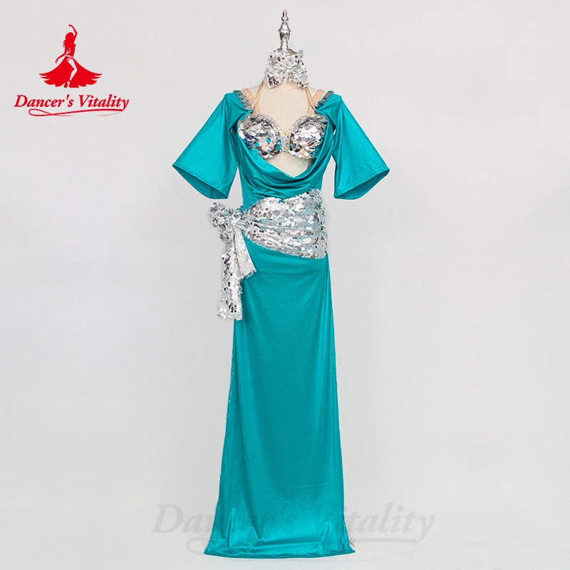 Belly Dance Performance Robe for Women Customized Baladi Shabby Saidi Robe Children Adult Belly Dance Folk Competition Ccostumes