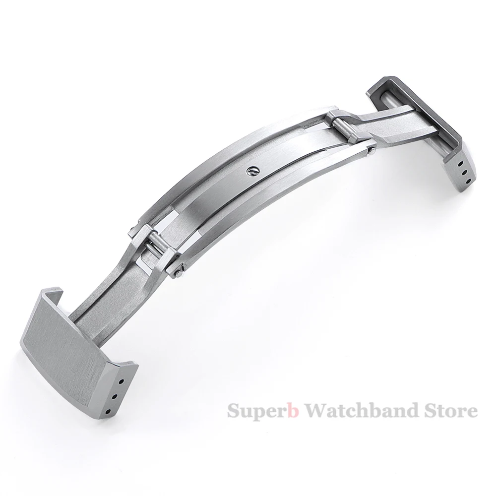 16 มม.18 มม.20 มม.Fast Release Flat-End Universal CTS สายคล้องแฟชั่นแปรงเหล็ก Original BUCKLE พับหัวเข็มขัด Double คลิกผีเสื้อ