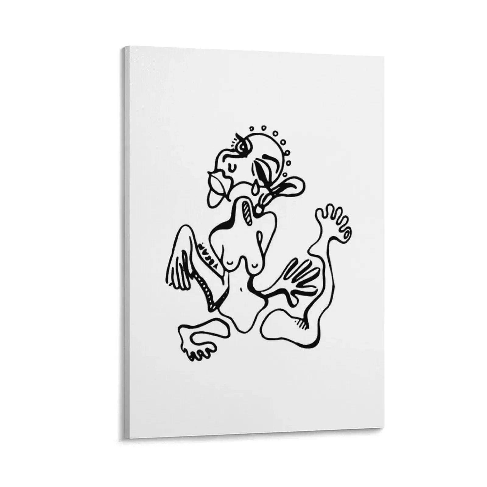 

Contour Dancer Shadow Illustration Canvas Painting korean room decor Paintings on the wall pictures for wall