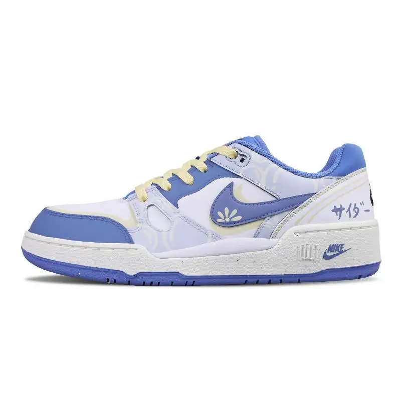 【Customize】Nike Full Force Skateboarding Shoes Men Low-top Blue Sneakers shoes FB1362-100