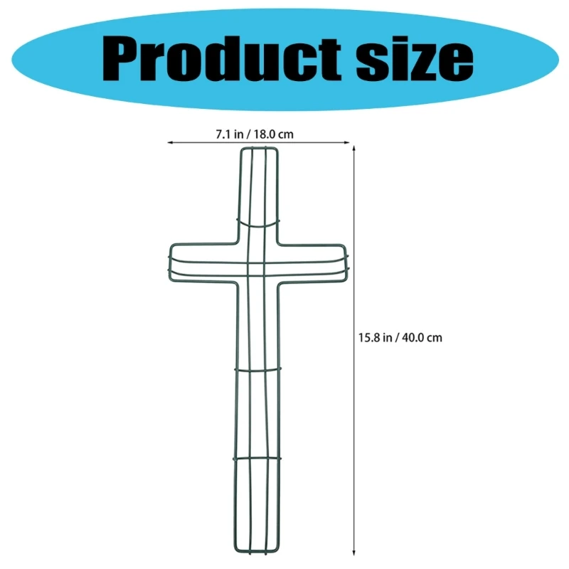 Croix conception CRES COMMESSEMENTS MÉTAL FIL BASE COURRICE POUR LES FORMES FOLLAGE CARAL CROST CROIT PORTE