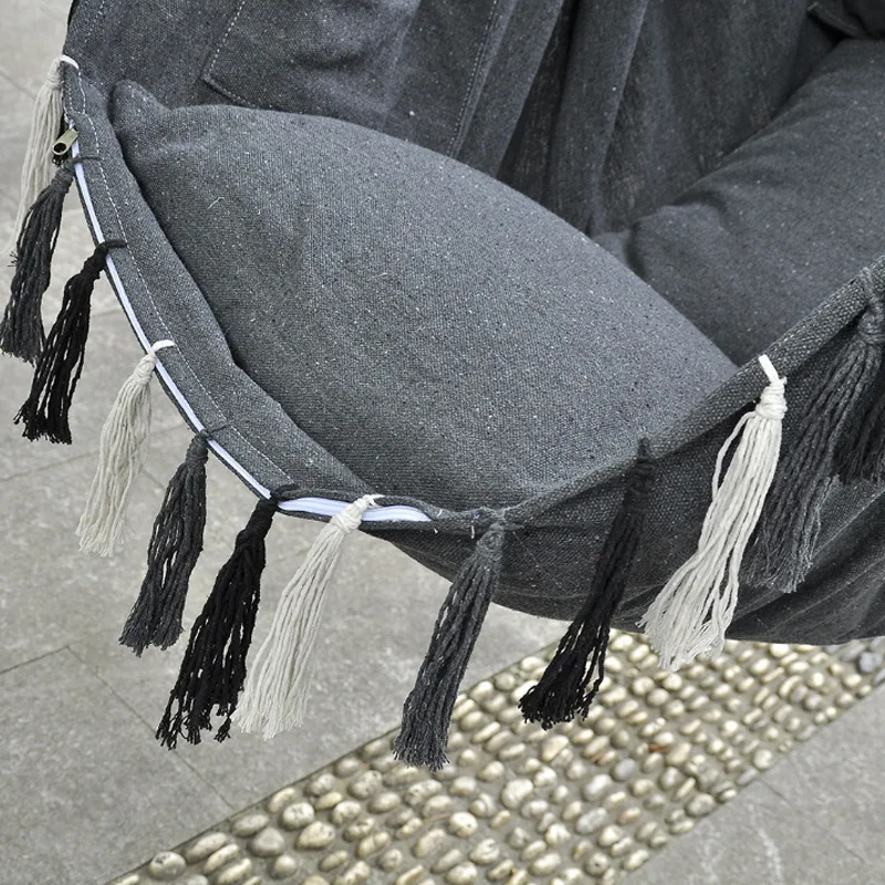Hamaca de estilo nórdico para exteriores, columpio plegable portátil para interiores y exteriores, silla columpio para balcón, envío directo