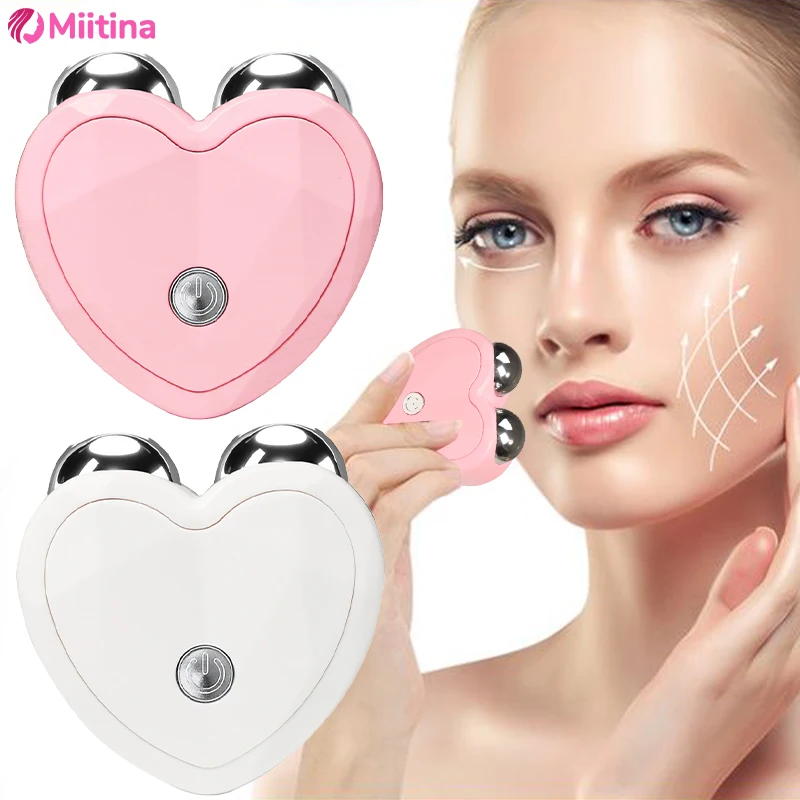 

Facial Massager Microcurrent Face Lift Machine Roller Tightening Rejuvenation Beauty Spa Skin Anti Wrinkle Fat Burning Thin Face