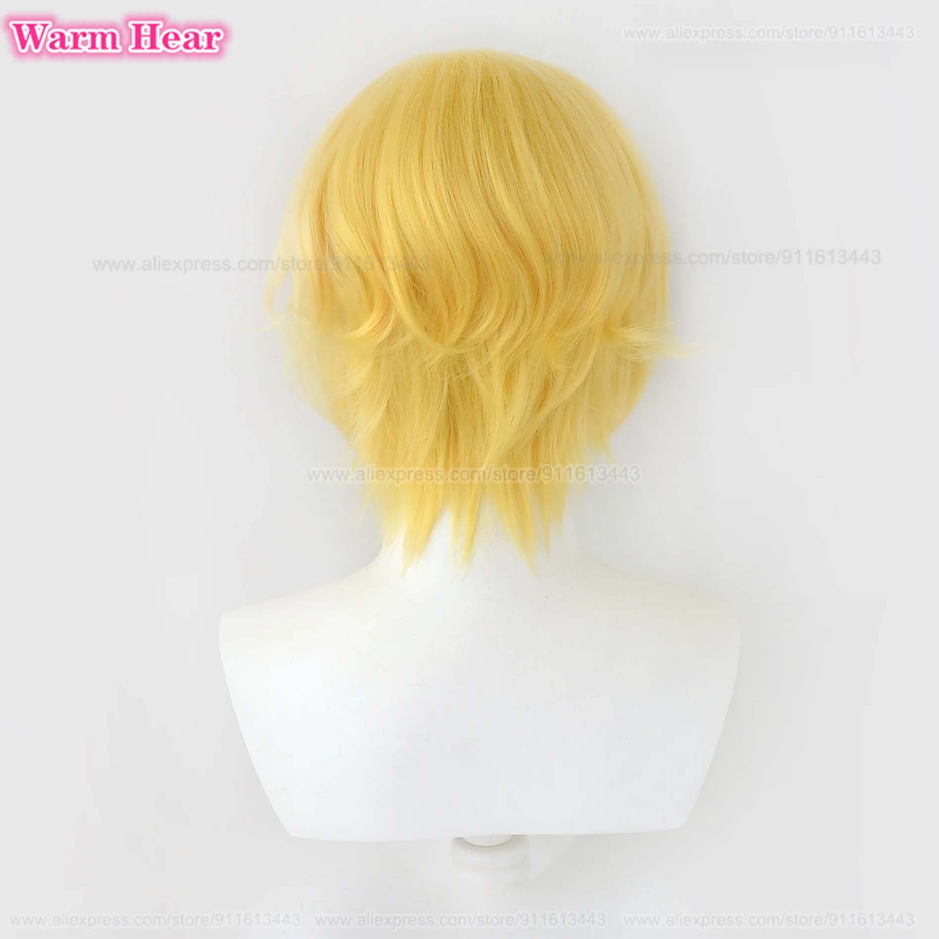 Anime Sabo Cosplay Short Gloden Curly Sabo parrucche Cosplay resistente al calore capelli sintetici Halloween Party parrucche Anime + parrucca Cap