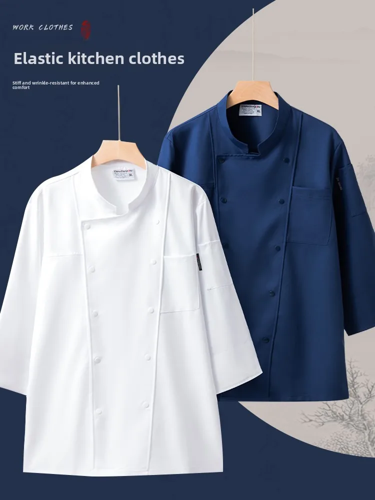 

Long Sve Chef Work orms for Restaurant Hotel Kitchen Stf Moisture ng Polyester Fibre Autumn Winter Cooking Outfit