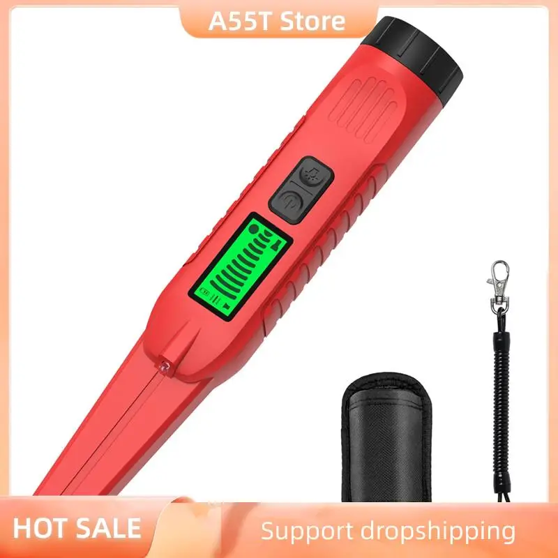 A55T Portable Handheld Gold Metal Detector Pinpointing With LED Light IP54 Waterproof 360° Strong Induction Detector