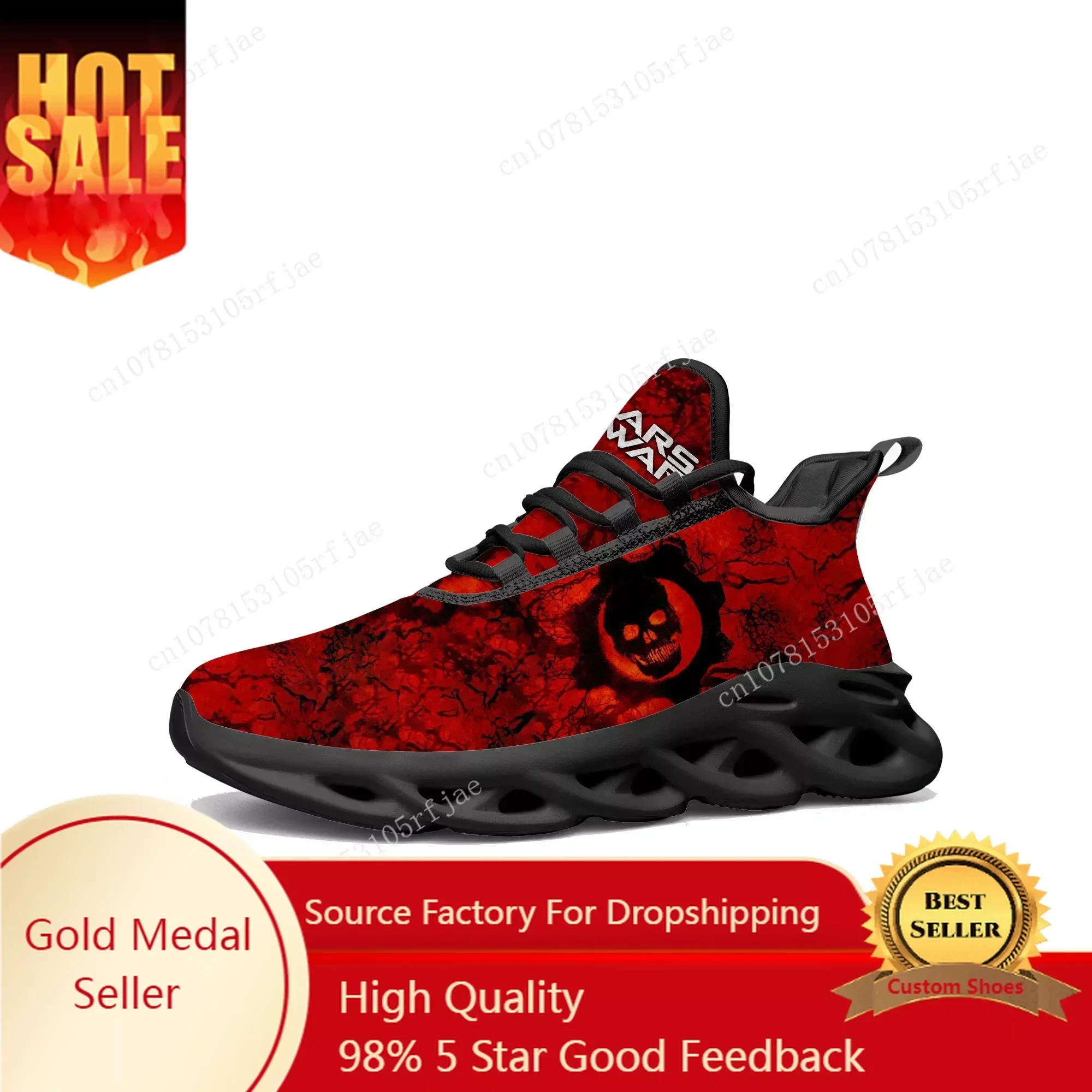 

G-Gears O-Of W-War Flats Sneakers Game Men Women Teenager Sports Running Shoes Fashion High Quality Tailor Made Lace Up Shoes