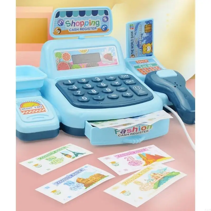 Criança miniatura infantil miniatura caixa registradora Promovendo a alfabetização financeira p31b
