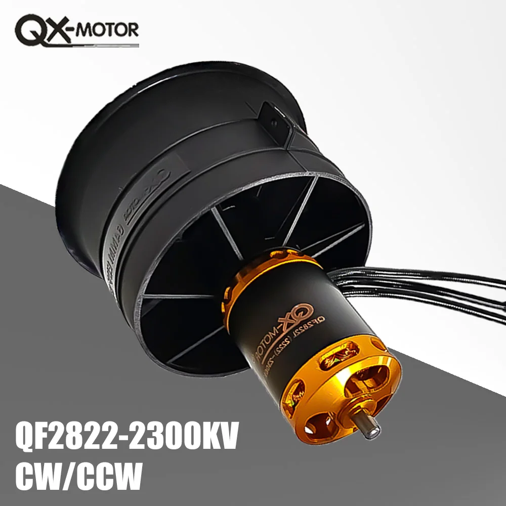 

QX-Motor CW CCW 64mm EDF QF2822 2300KV 12 Blades Ducted Fan Brushless Motor For RC Airplane Drone Model Toy Parts