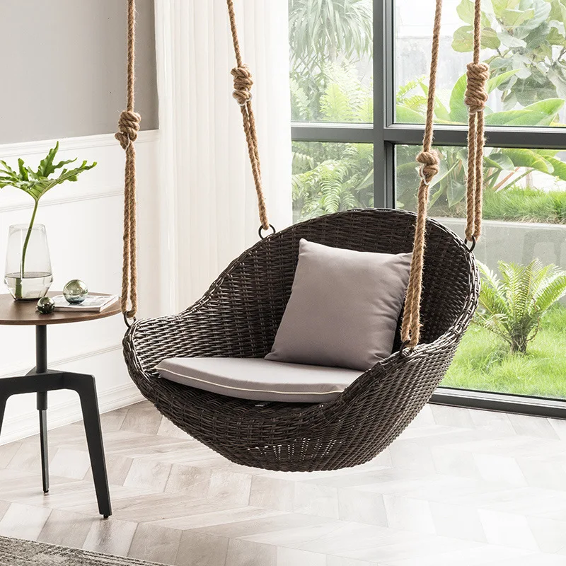 

Бытовая подвесная корзина, стул из ротанга, крытый стул для балкона, кресло-качалка для интернет-знаменитостей, колыбель для двора, ленивый гамак на открытом воздухе