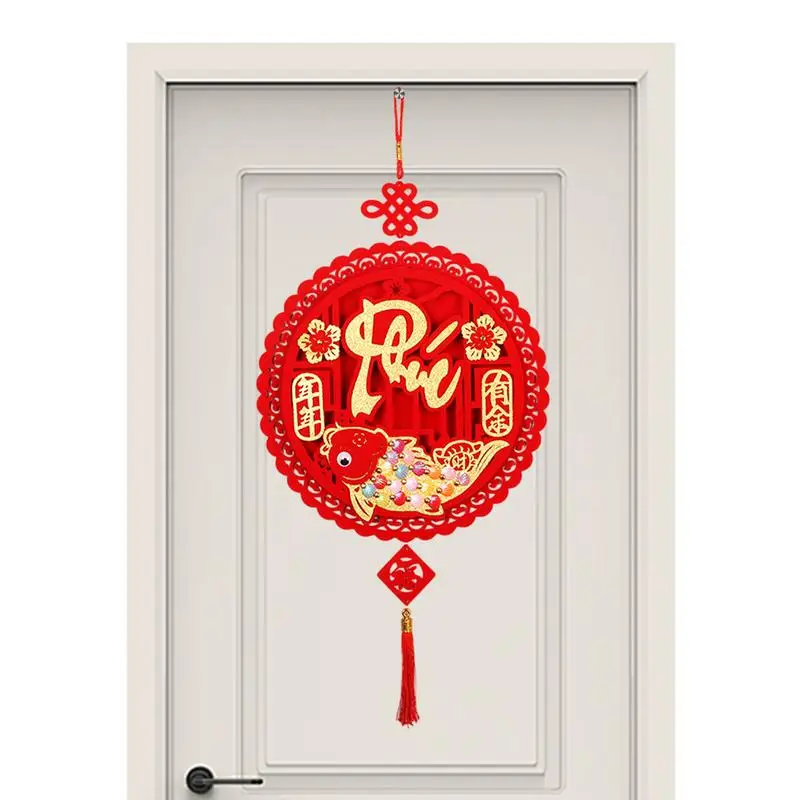 New Year Hanging Ornaments Vietnam Lunar New Year Ornaments Red Fu Characters Lucky Pendant Spring Festival Decoration