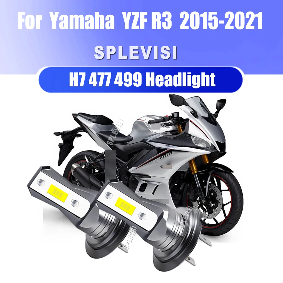 

H7 LED Headlight Lamps Long Last & Durable & Energy-Saving For Yamaha YZF-R3 2015 2016 2017 2018 2019 2020 2021