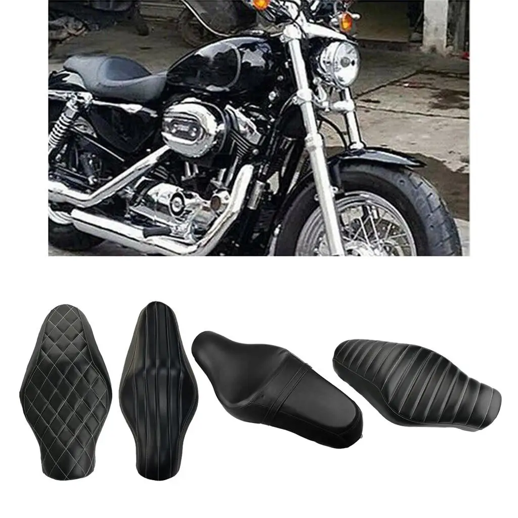 Motorcycle Cafe Racer Seat Vintage Saddle Flat Pan Retro Seat Refit For Harley XR1200/1200X Sportster 1200/883/883L/883R 2004-16