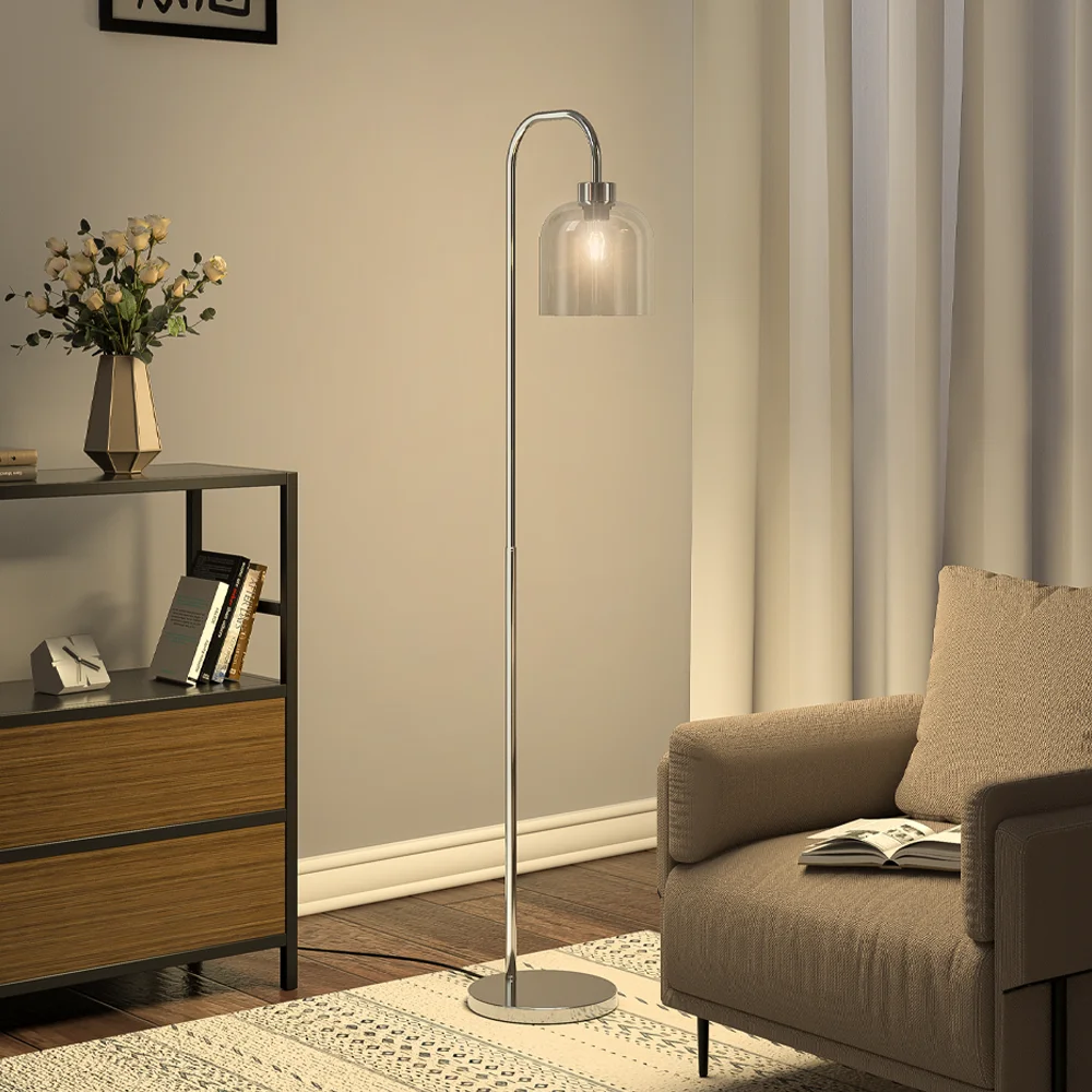 Modern Chrome Living Room Floor Lamp