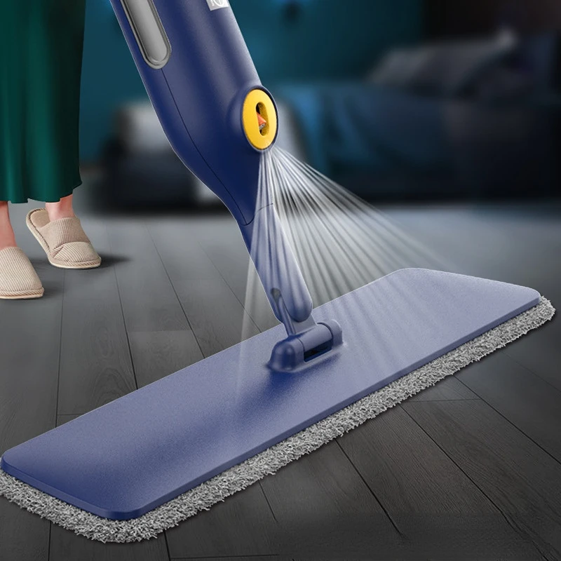 Hand-free spray mop adjustable hoisting rod microfiber mop pad corner spin flat mops floor cleaning durable cleaning products