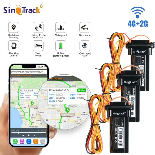 4G SinoTrack 3 unidades ST-901L Mini rastreador de coche para coche SUV camión autobús GPS 4PIN relé para motor de corte
