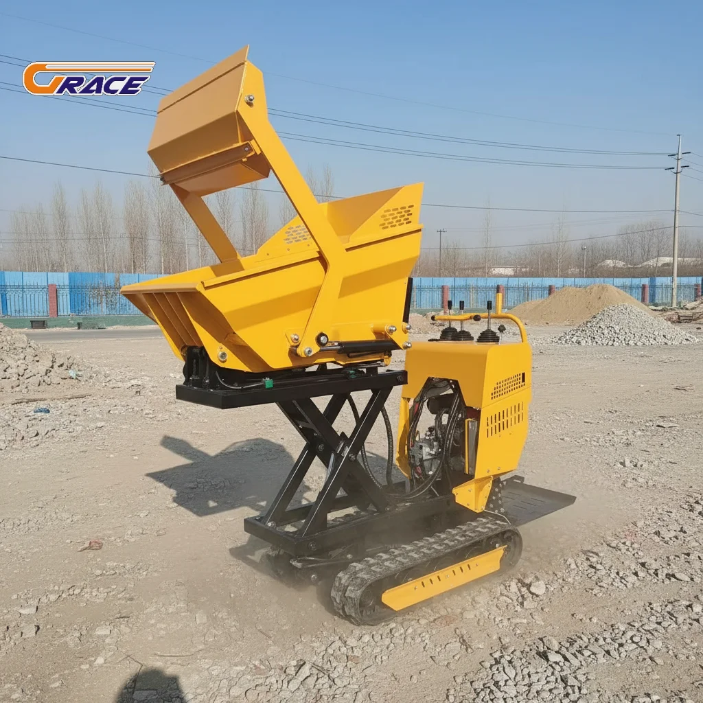 

Remote Control Mini Crawler Dumper Factory Customize Hydraulic Track Dumper for Transport