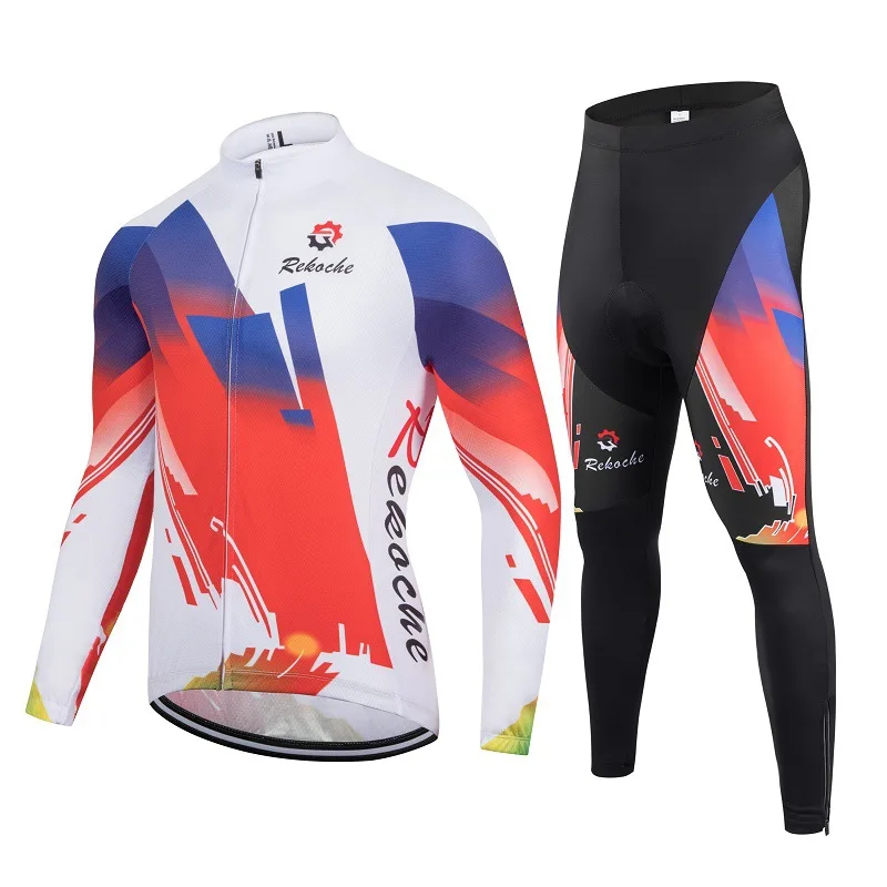 

Комплект велосипедного трикотажа, дышащий костюм с длинными рукавами, мужская осенняя одежда, велосипедный нагрудник, велосипедный комбинезон, мужская униформа, одежда, униформа, мужская