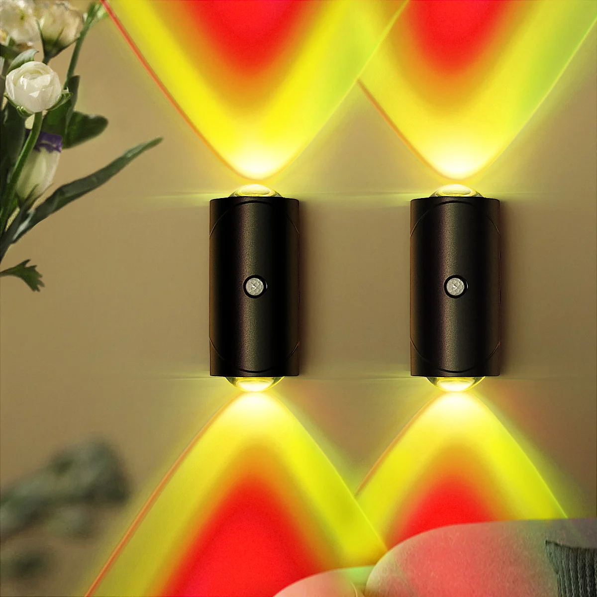 1/2PCS Motion Sensor Night Light, 3 Modes 8 Lighting Effects, USB Rechargeable Battery Magnetic Stair Lamp for Bedroom, Hallway