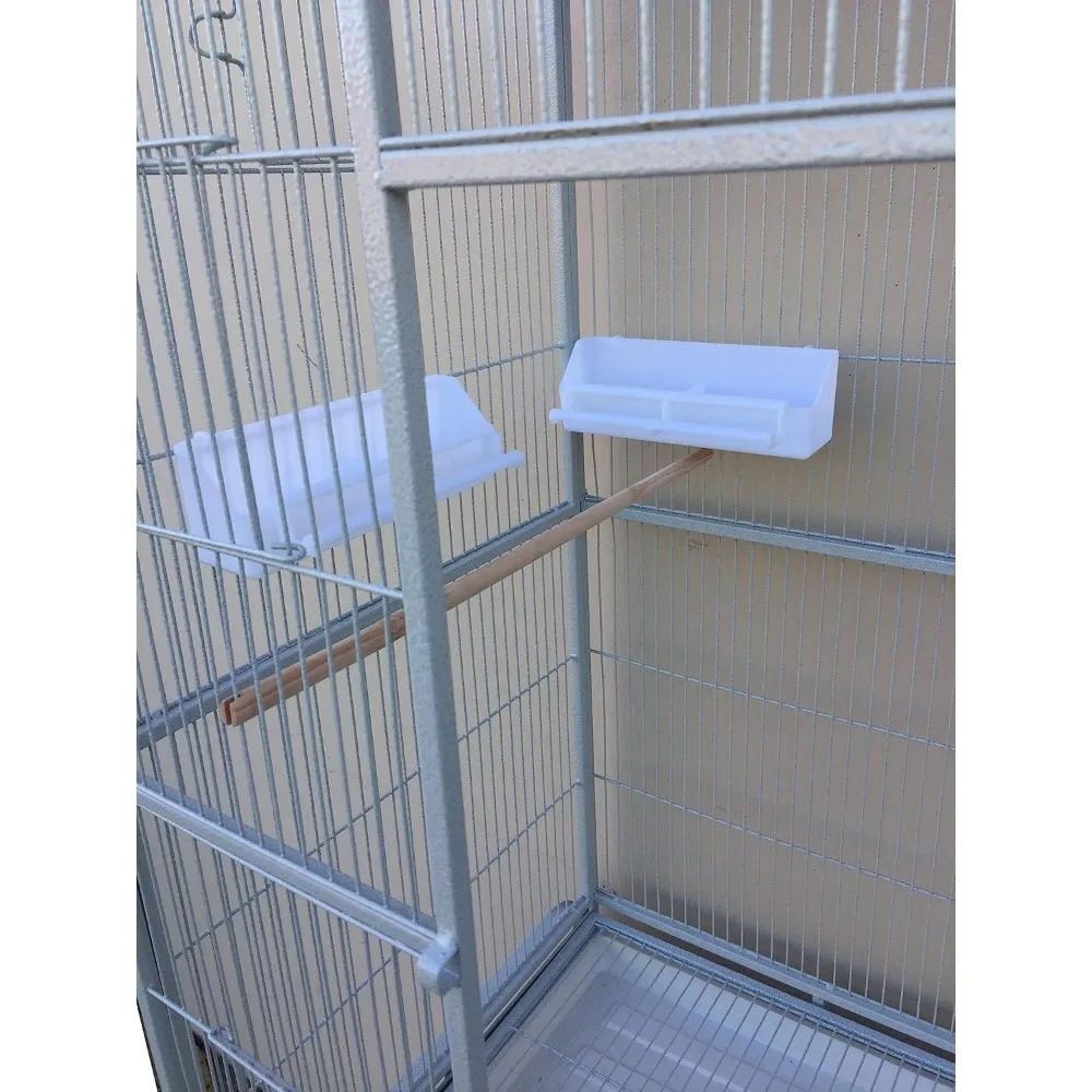 76" Extra Large Double Stackable Wrought Iron Breeding Bird Flight Parrot Cockatiel Conure Breeder Separate Cages Nesting Box Do
